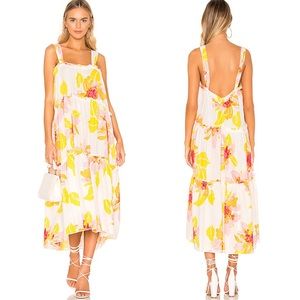 Free People Revolve Moonshine Linen Midi Dress NWT